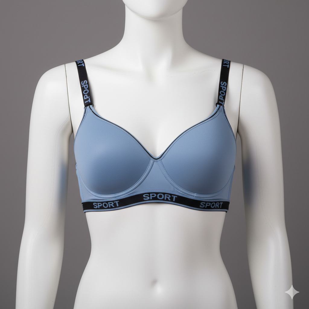 Plain Silk Sports Bra – Comfort Fit