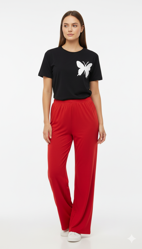 2 Pcs Women's Stitched Cotton Printed Night Suit