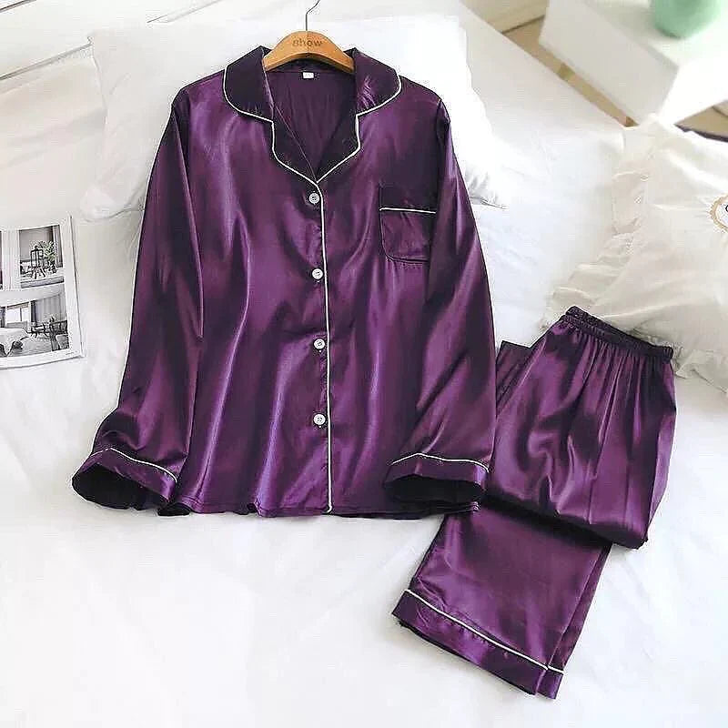 Silk Full Sleeves Nightwear for Women