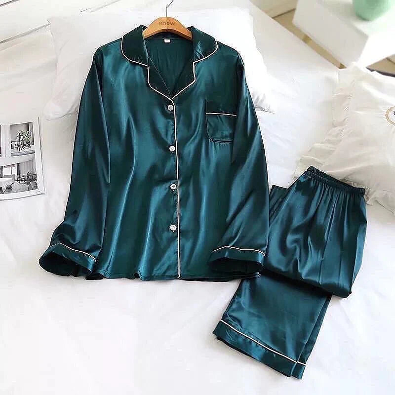 Silk Full Sleeves Nightwear for Women
